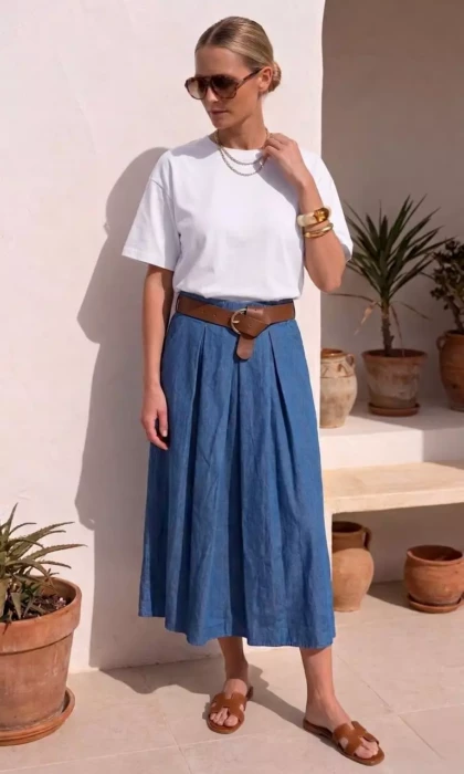 denim rok terra di siena