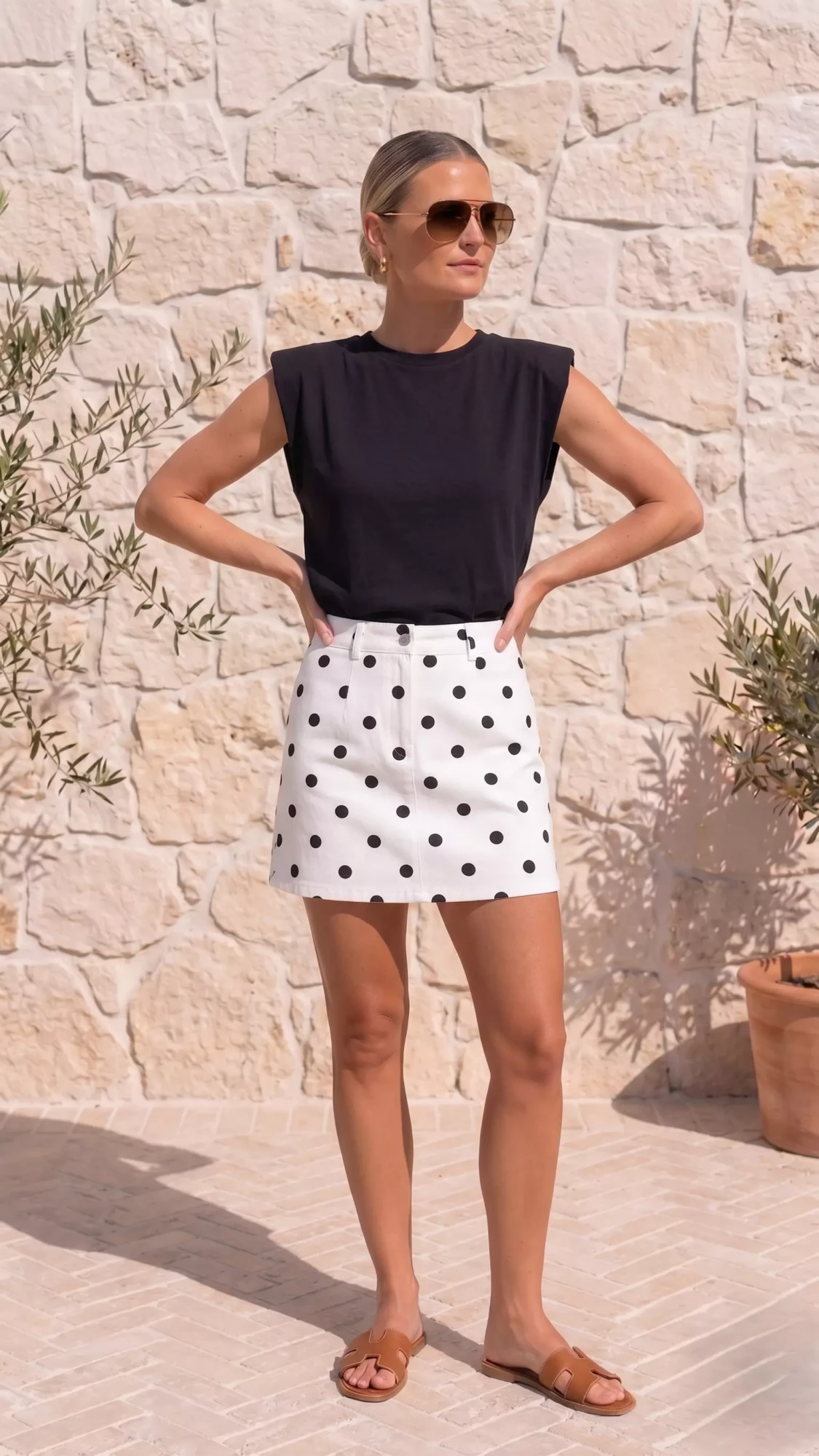 Polka Dot Mini Skirt