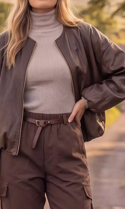 jacket terra di siena bruin