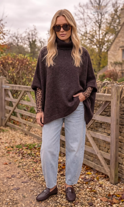 poncho kilky bruin (1)