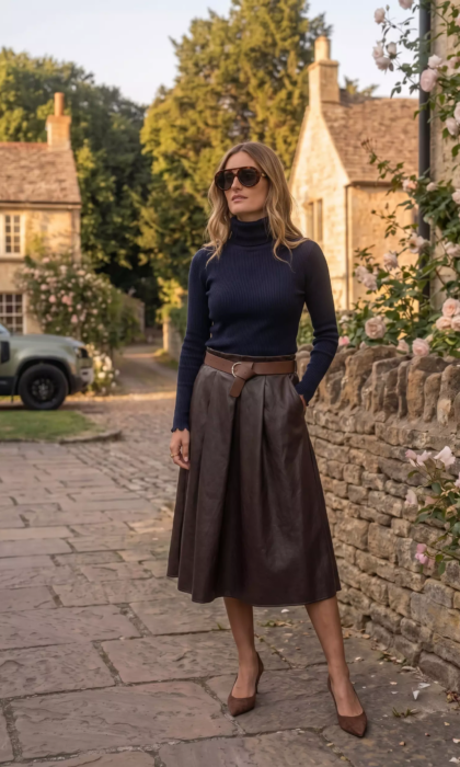 terra di siena rok faux leather